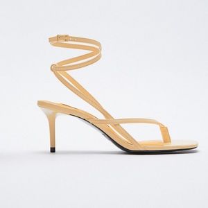 Zara Heeled Sandals With Thin Strap | US 7.5